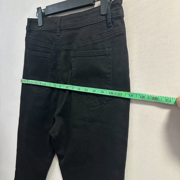 A chic button-front design stylish black jeans (M/L) - Picture 4 of 10